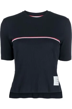 Thom Browne RWB-stripe ribbed cotton T-shirt