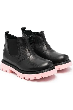 GALLUCCI Contrast-sole leather ankle boots