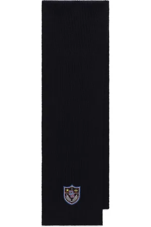Dolce & Gabbana Logo-patch virgin-wool scarf