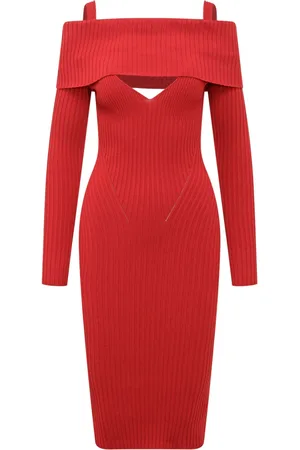 ANDREADAMO Ribbed midi dress