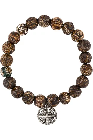 MONAN Beaded diamond charm bracelet