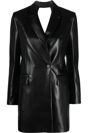 Msgm Faux-leather mini blazer dress