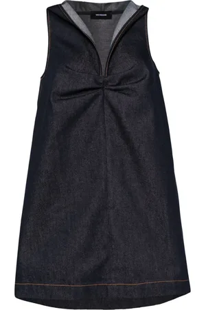 We11 Done Hooded denim mini dress
