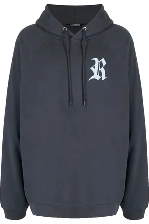 RAF SIMONS Logo-embroidered cotton hoodie