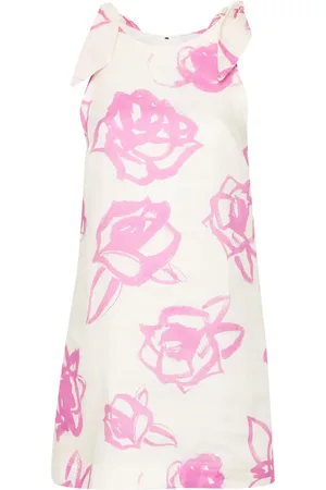 Msgm Rose-print mini dress