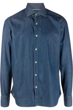 Tintoria Mattei Chambray long-sleeve shirt