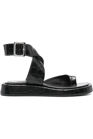 Gia Borghini Roxanne crocodile-embossed sandals