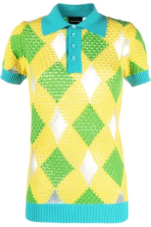 Botter Geometric-pattern knitted polo shirt