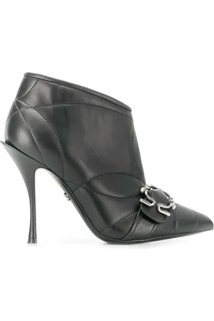 Dolce & Gabbana Quilted buckled leather booties