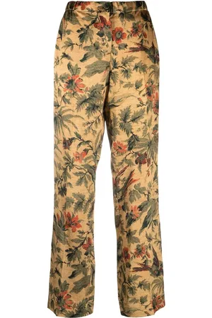 F.R.S For Restless Sleepers Floral-print straight-leg trousers