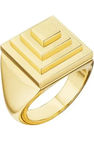 Cadar 18kt yellow Pyramid signet ring