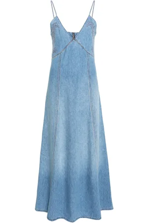 Chloé Slip denim maxi dress