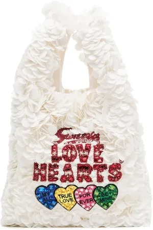 Anya Hindmarch Love Hearts embroidered tote bag