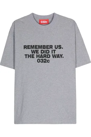 032c Slogan-print cotton T-shirt