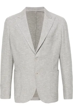 BARBA Jacquard single-breasted blazer