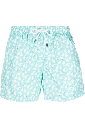 FEDELI Madeira seal-print swim shorts