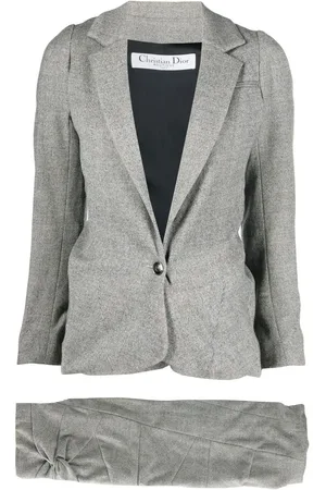 Dior 1990s gathered-detailed skirt suit