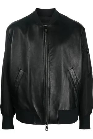 Neil Barrett Leather panelled bomber jacket