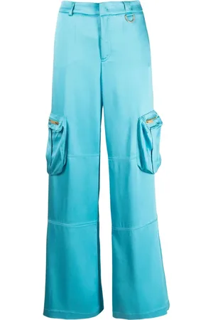 BLUMARINE Butterfly wide-leg trousers