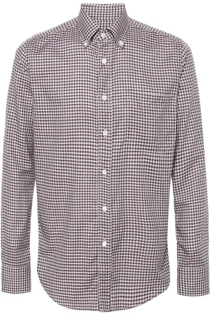 CANALI Gingham-check shirt