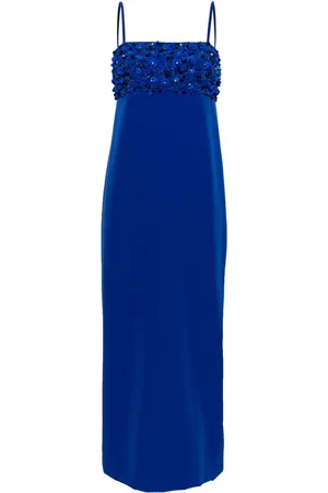 P.A.R.O.S.H. Floral-appliqué midi dress