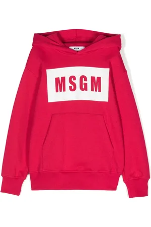 Msgm Logo-print cotton hoodie