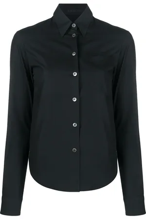 Helmut Lang 1997 curved hem fitted shirt