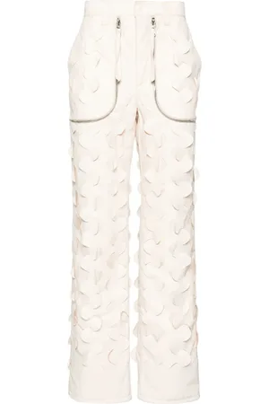JUNTAE KIM Laser-slashed padded trousers