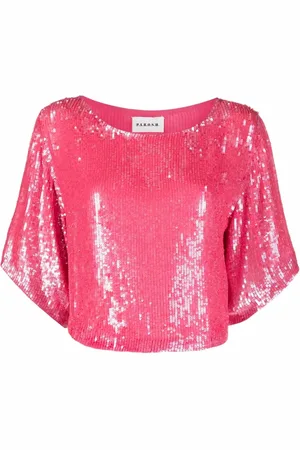 P.A.R.O.S.H. Sequined cropped blouse