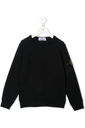 Stone Island Logo-patch crew neck sweatshirt