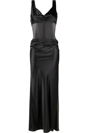 CHRISTOPHER ESBER Sheer-panel cowl-neck gown