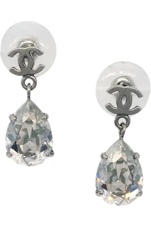CHANEL 2012 CC teardrop earrings