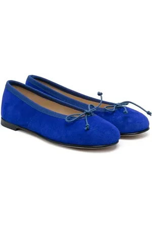Prosperine Bow-detail suede ballerinas