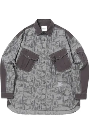 and wander Trees-print shirt