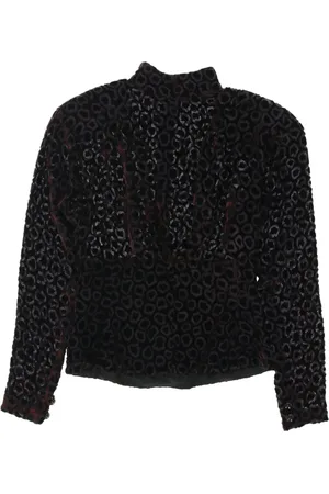 Dior 1980s flocked blouse