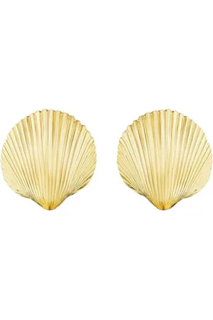 Cadar 18kt yellow Shell stud earrings