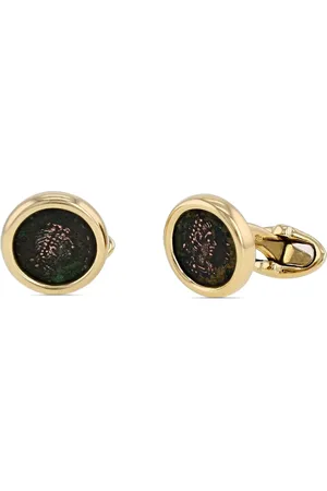 Bvlgari 2010s 18kt yellow Monete bronze cufflinks