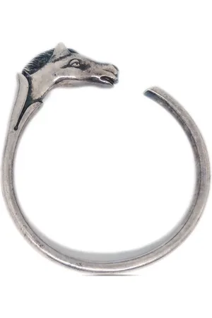 Hermès 1990-2000s Horse sterling bracelet
