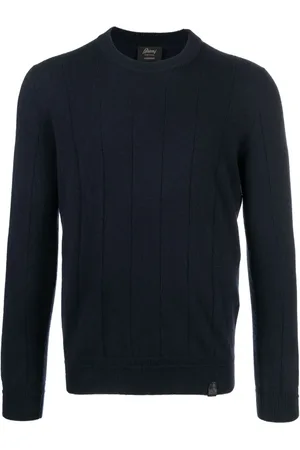 BRIONI Vertical-pattern cashmere jumper
