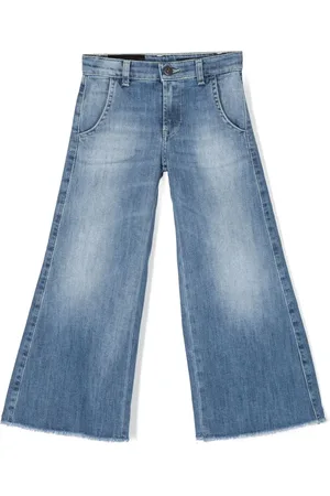 Dondup Logo-patch wide-leg jeans