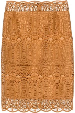 Alberta Ferretti Openwork midi skirt