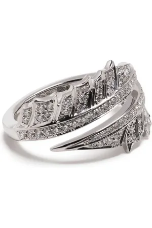 STEPHEN WEBSTER 18kt white gold Magnipheasant Split diamond ring