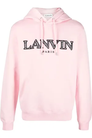 Lanvin Embroidered-logo cotton hoodie