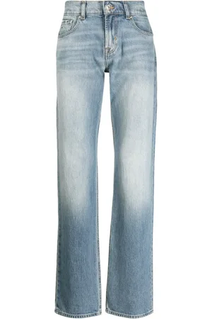 7 for all Mankind Mid-rise straight-leg jeans