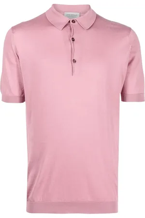 JOHN SMEDLEY Fine-knit short-sleeved polo shirt