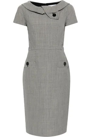 Dior 2010s houndstooth wool dress
