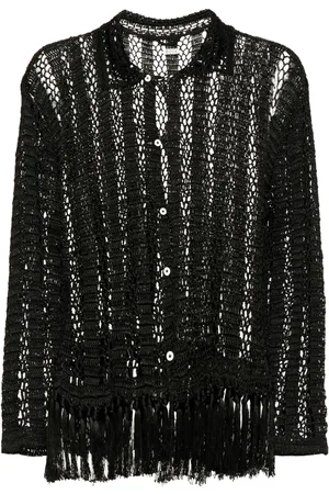 BODE Open-knit fringed shirt