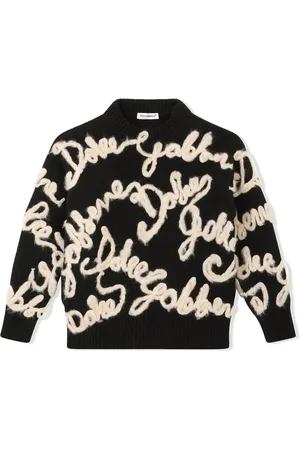 Dolce & Gabbana Logo-embroidered virgin wool jumper