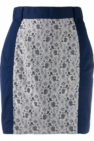 Jean Paul Gaultier Floral lace panel mini skirt