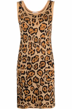 Dior 2010s animal-pattern knitted dress